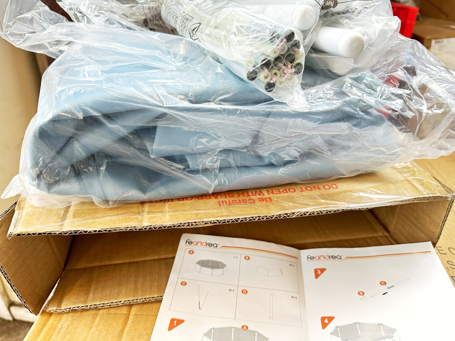 FEANDREA Dog Pool, Pet Swimming Pool, Foldable Pet Bath Tub, Blue