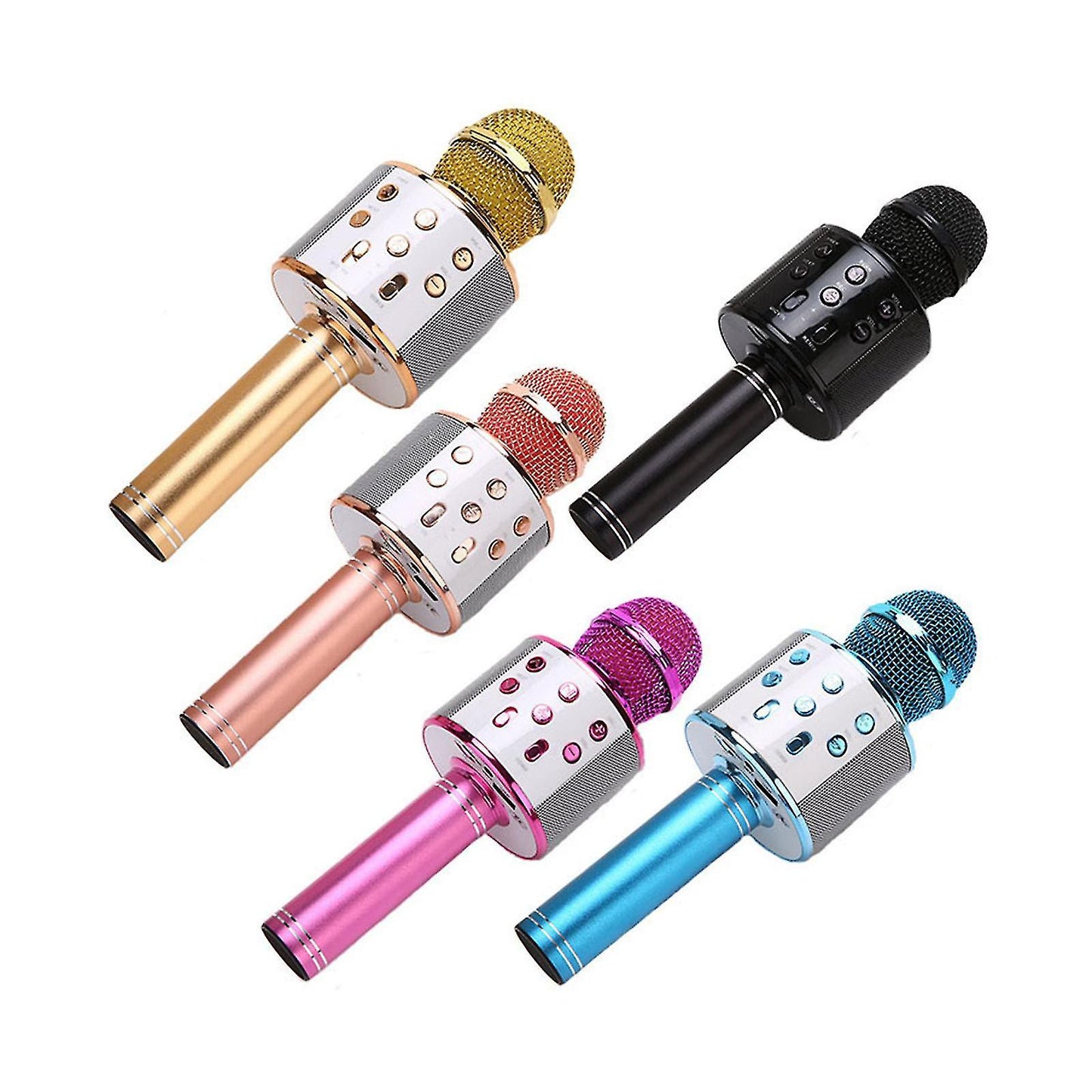 Karaoke Wireless Microphone, Bluetooth Wireless Condenser Magic Karaoke Microphone Mobile Phone Player MIC Speaker Record Music