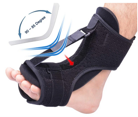 Adjustable Plantar Fasciitis Night Foot Splint Drop Orthotic Brace Elastic Dorsal Night Splint Foot Rehabilitation Stretch Strap