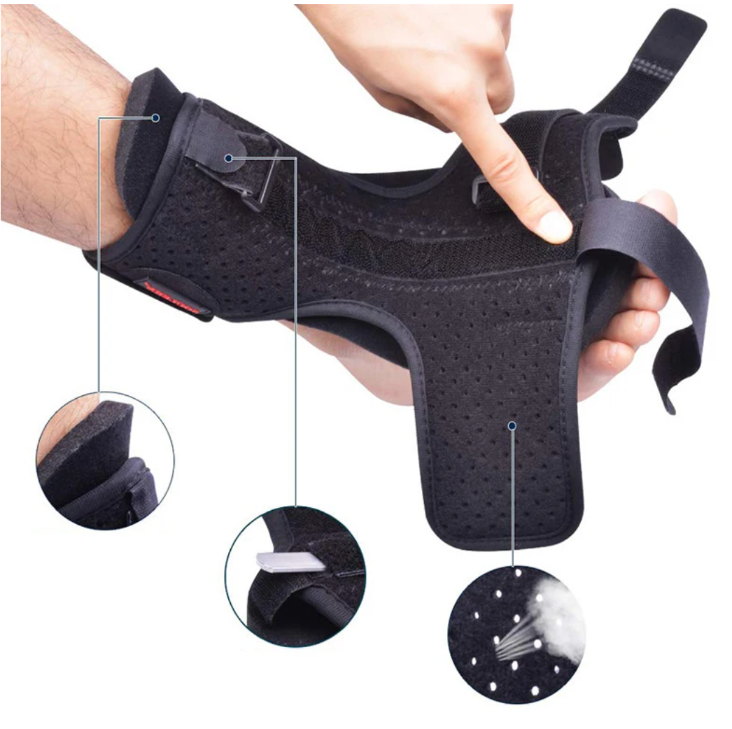 Adjustable Plantar Fasciitis Night Foot Splint Drop Orthotic Brace Elastic Dorsal Night Splint Foot Rehabilitation Stretch Strap