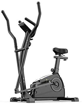 Compact 2-In-1 Dual Action Indoor Elliptical Cross Trainer and Cycling Machine