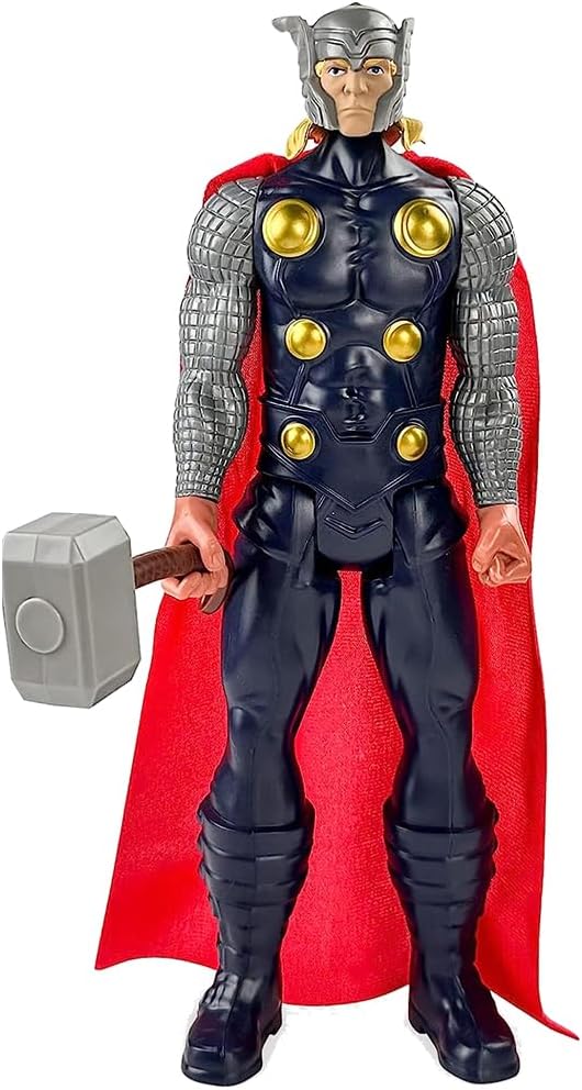 Thor Collectible Figures, Hilloy Thor Ornaments, Thor Figure Toy Figures for Kids Action Figures Desktop Figures Collection Models Cake Decoration Birthday Party Supplies 12 Inch