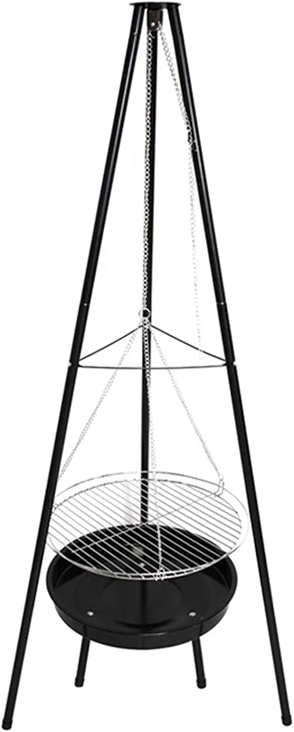 Femor Tripod Grill & Firepit Set, 54.5CM, TRIPOD 152CM AND ADJUSTABLE CHAIN