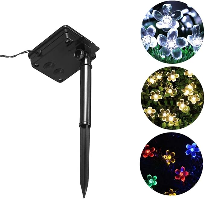 Blossom Cherry Solar String Lights, Solar Powered String Lights, Waterproof LED