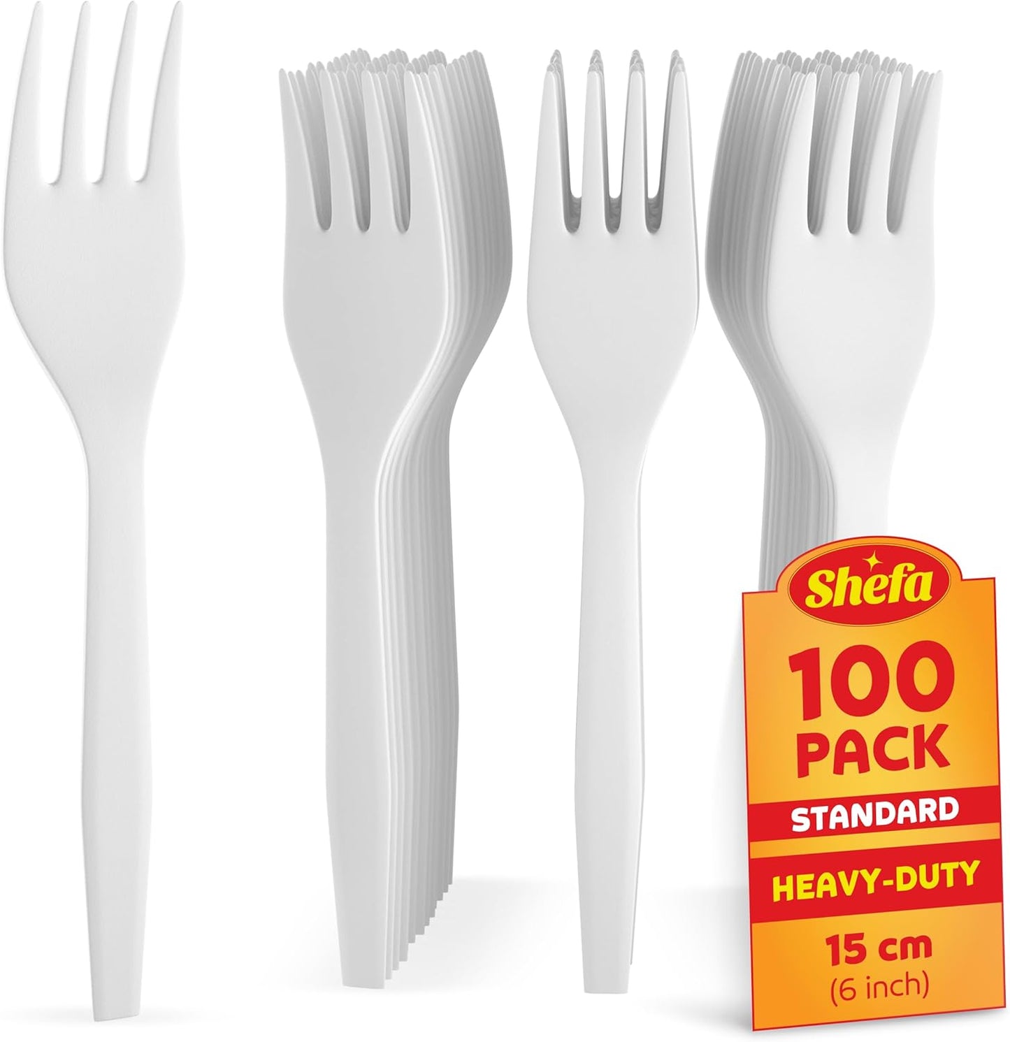 100/200/300/500 Pack Disposable Cups/Forks/Spoons | Heavy Duty Plastic Party Supplies | Ideal for Events, Gatherings