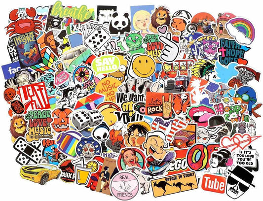 Cool Random Stickers Pack 200pcs Laptop Stickers Bomb Vinyl Stickers Variety for Computer Skateboard Luggage Car Motorcycle Bike Decal for Teens Adults Boys