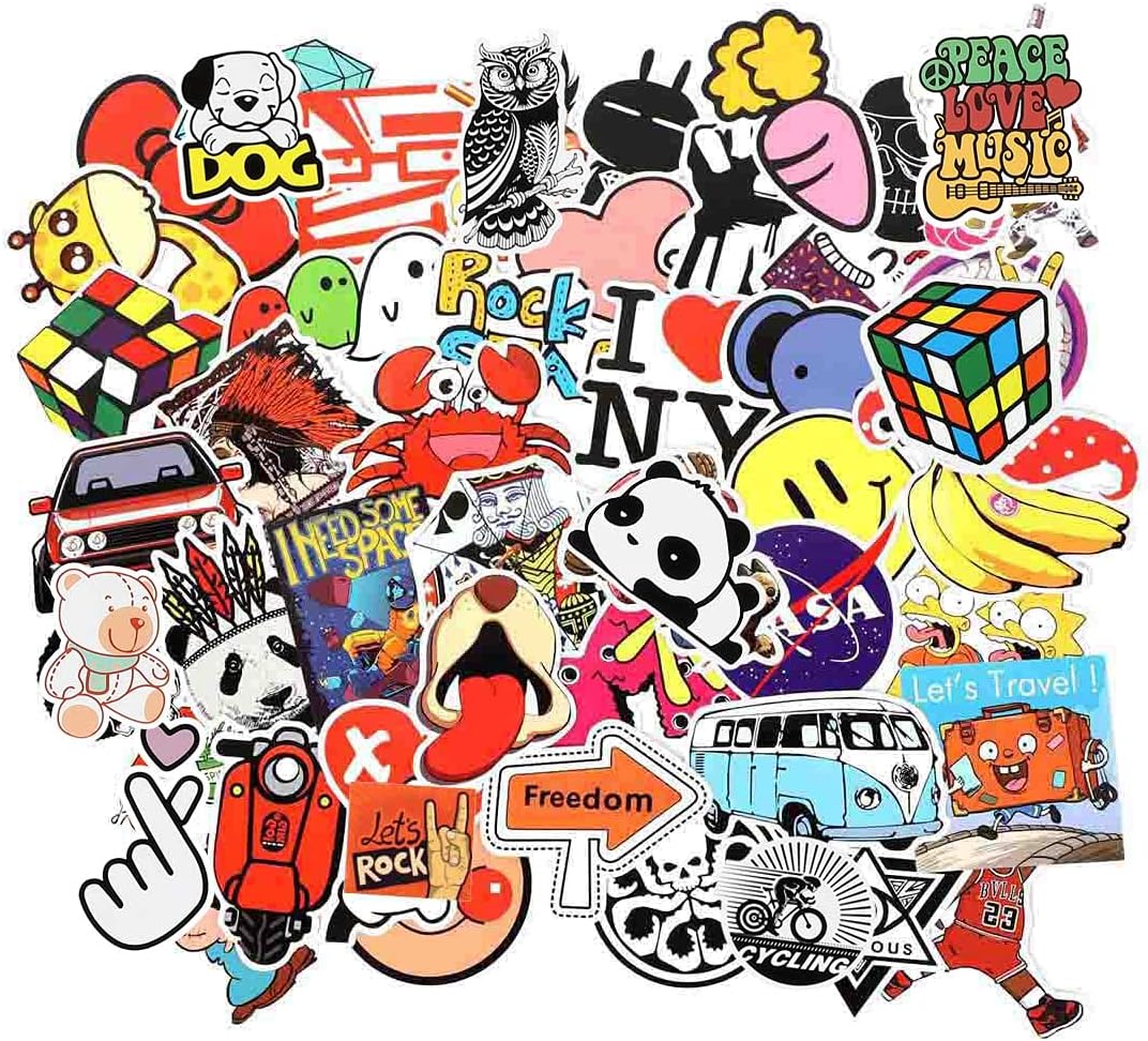 Cool Random Stickers Pack 200pcs Laptop Stickers Bomb Vinyl Stickers Variety for Computer Skateboard Luggage Car Motorcycle Bike Decal for Teens Adults Boys