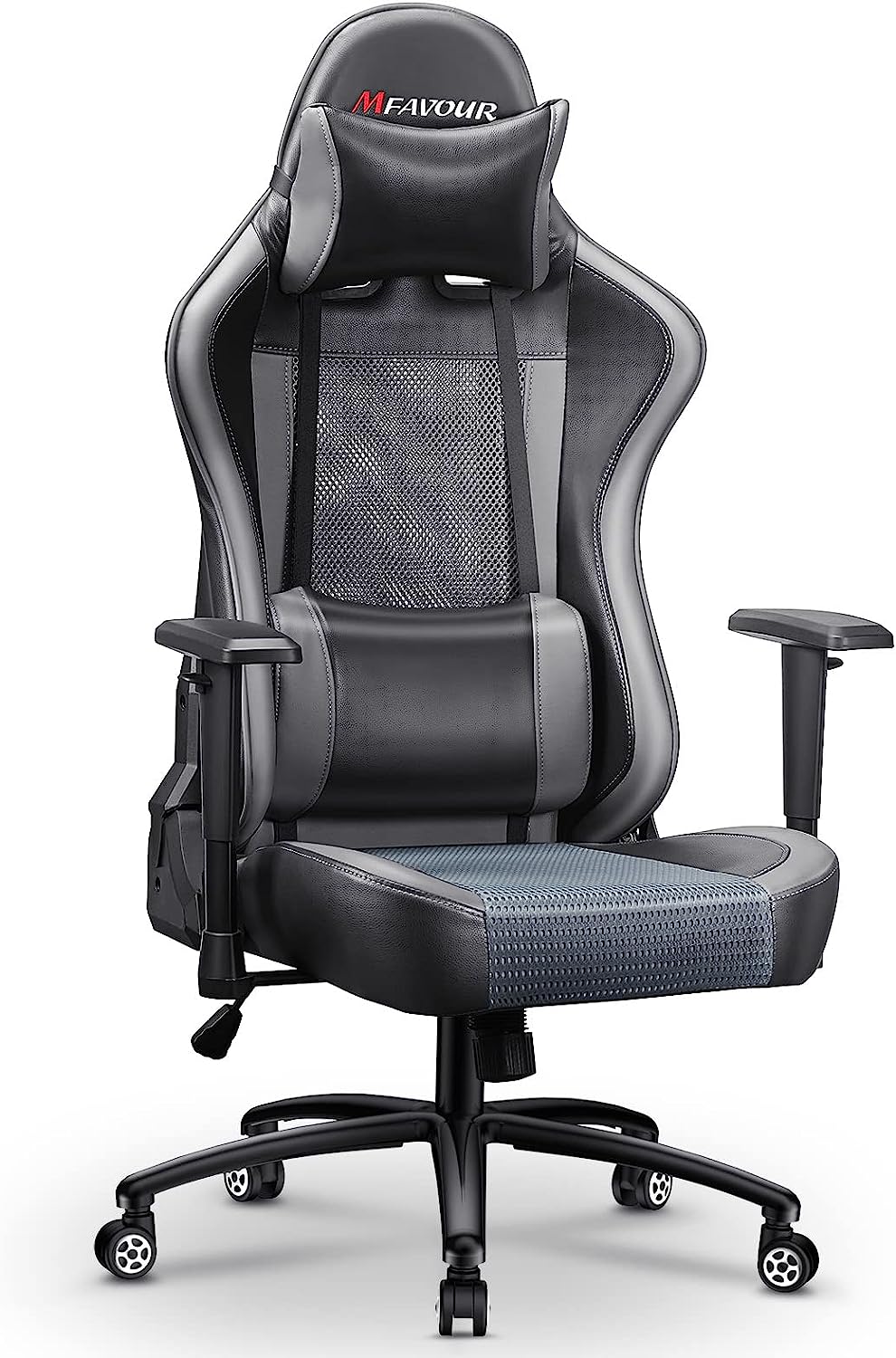 mfavour Gaming Chair, Computer Gaming Office Chair | Grey