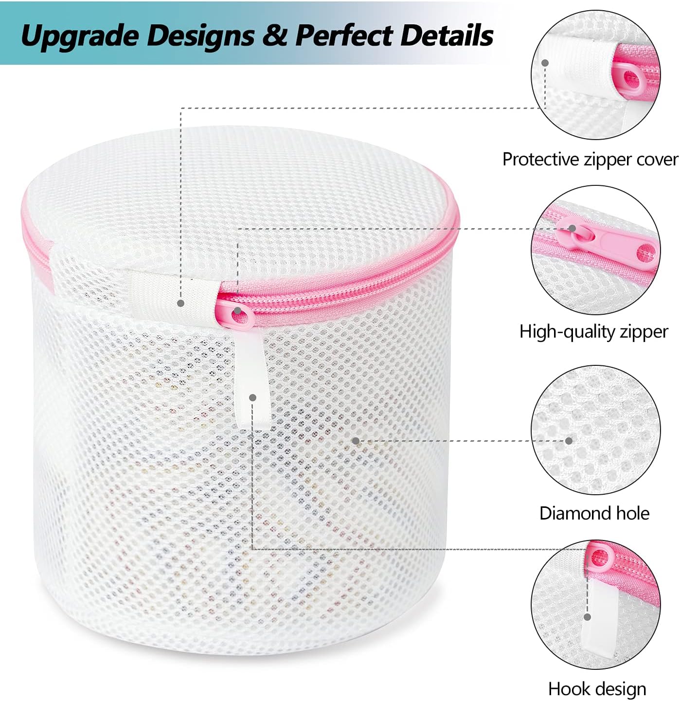 4-Pack Eono Bra Laundry Bags Mesh Wash Bags Washing Machine Bag for Intimates Lingerie and Delicates