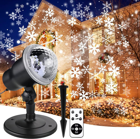 Christmas Projector Lights, Outdoor/Indoor LED Christmas Projector Lamp with Remote Control