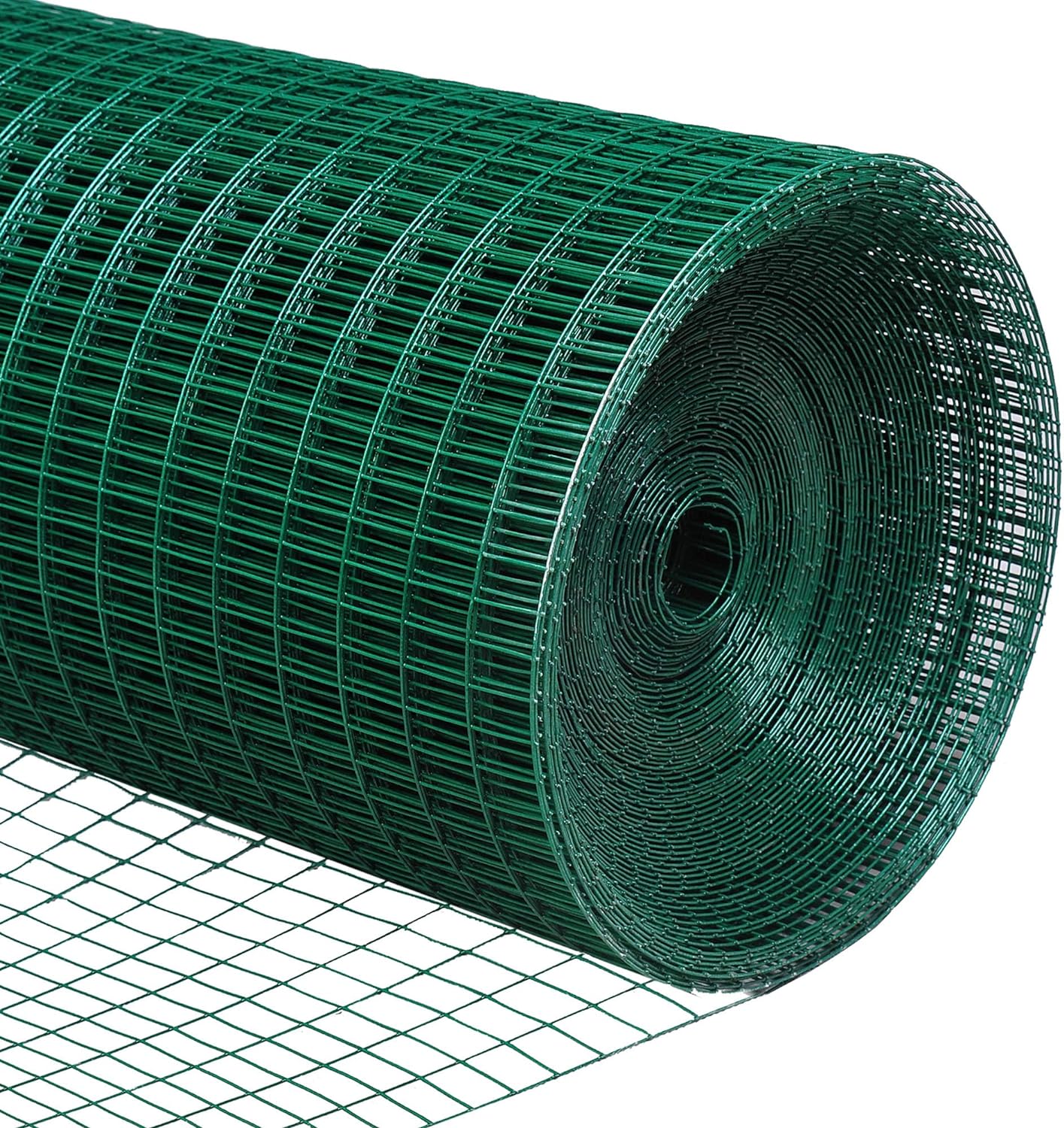 Hardware Cloth Pvc Coated Wire Mesh 6cm Mesh Green Vinyl Coated Fence Chicken Wire Fencing Chain Link Fence for Chicken Coop, Animal (Size : 1x30m)