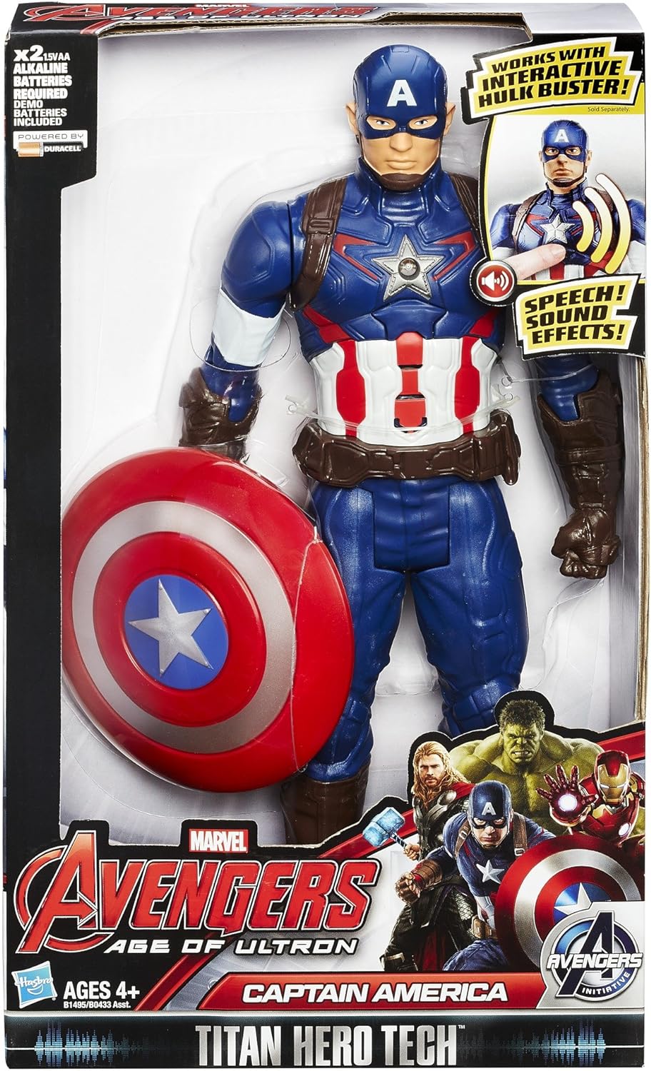 Marvel Hasbro Avengers Age of Ultron Titan Hero Tech Captain America 12 Inch Figure