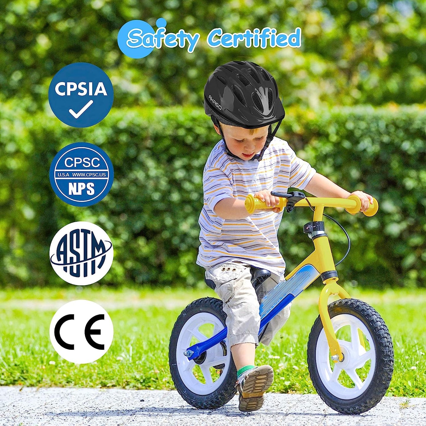 AKASO Children's Protective Bicycle Helmet - Protective Baby Bike Helmet for 4-8 Years, Skater Helmet for Girls and Boys 52-56 cm