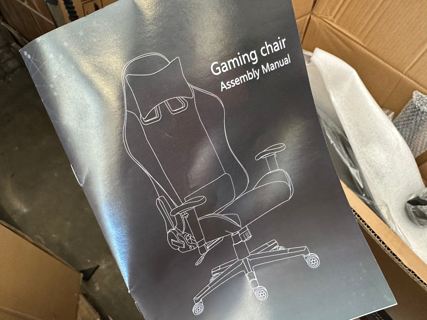 Gaming Chair, Office Racing Chair, Ergonomic Design | Black Grey