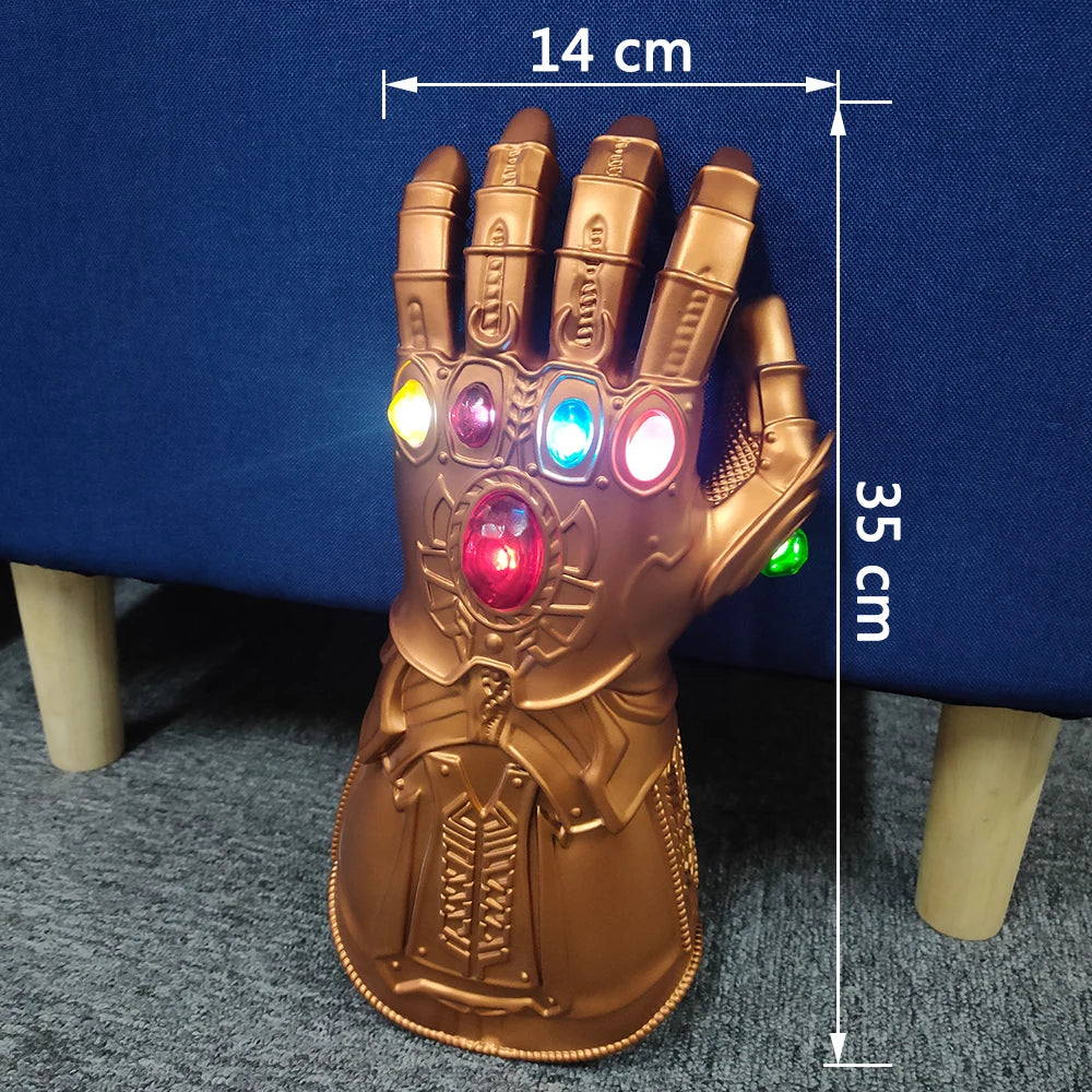 Infinity Gauntlet Light Glove Superhero Cosplay Gloves LED Weapon Kids Adult Carnival Costume Halloween Party props