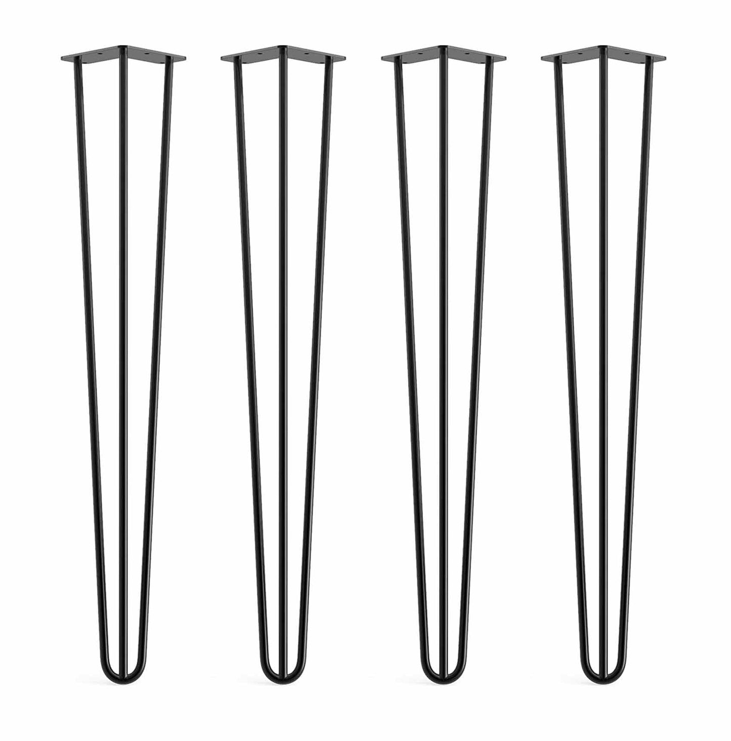 4 x Hairpin Leg 3 Pin 710mm Matt Black