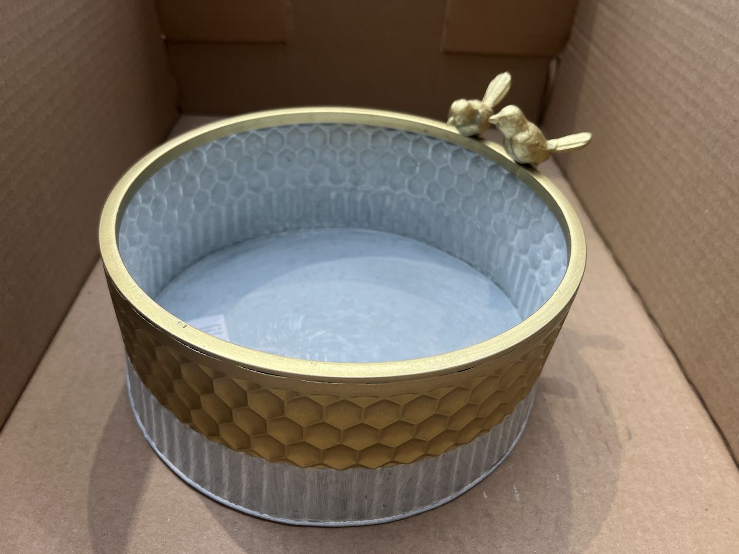 DIPAMKAR BIRD BATH BOWL, Plant Flower Pot Garden Planters, Gold Pot