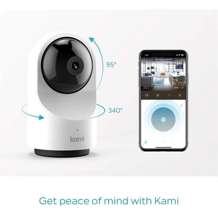 Kami Indoor Security Camera,1080p HD Video Record, Motion tracking, White