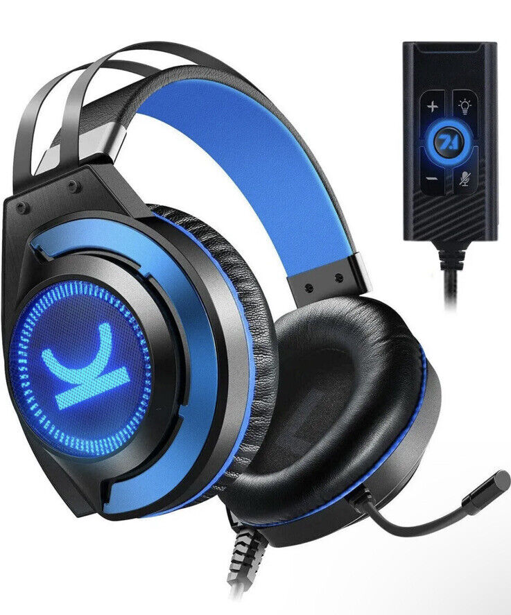 VANKYO Commander CM7000 Gaming Headset Over Ear with Microphone Blue