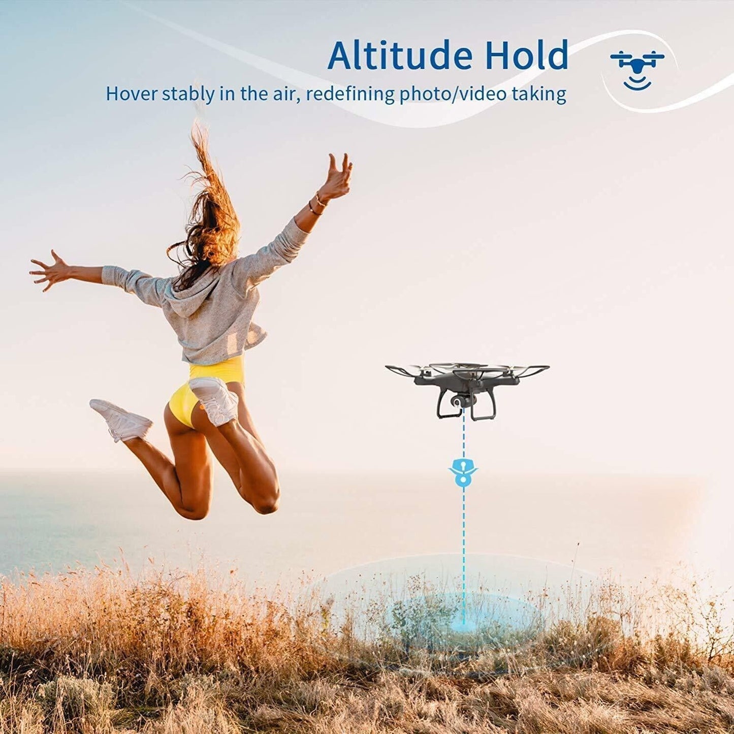 SNAPTAIN SP650 1080P Full HD Camera Drone Voice & Gesture Control Headless Mode