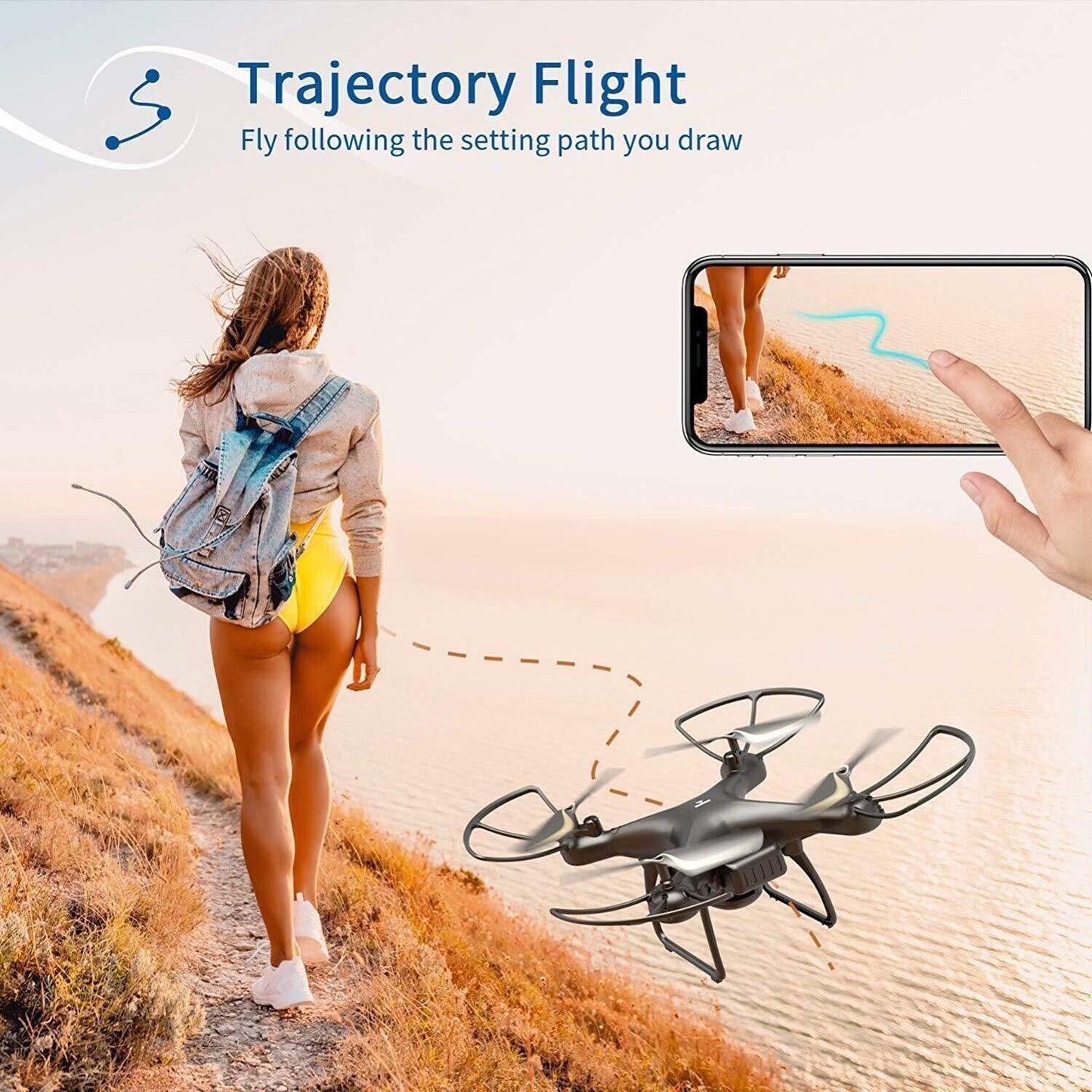 SNAPTAIN SP650 1080P Full HD Camera Drone Voice & Gesture Control Headless Mode