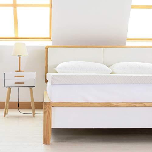 RECCI Memory Foam Mattress Topper Double Bed - Double Memory Foam Mattress Topper for Back Pain with Removable & Washable Bamboo Viscose Zipped Cover,(Double Size - 135x190x5cm)