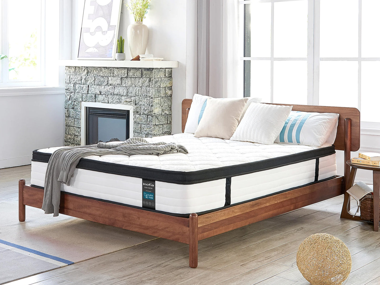 Inofia Super King Memory Foam Sprung Mattress | Super King Size | 180x200x27cm